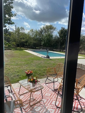 Outdoor pool, a heated pool