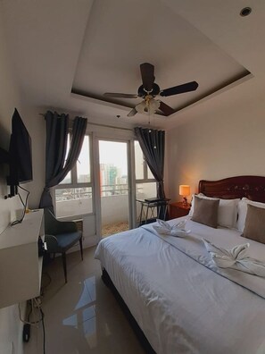 1 habitación, ropa de cama de alta calidad y minibar 