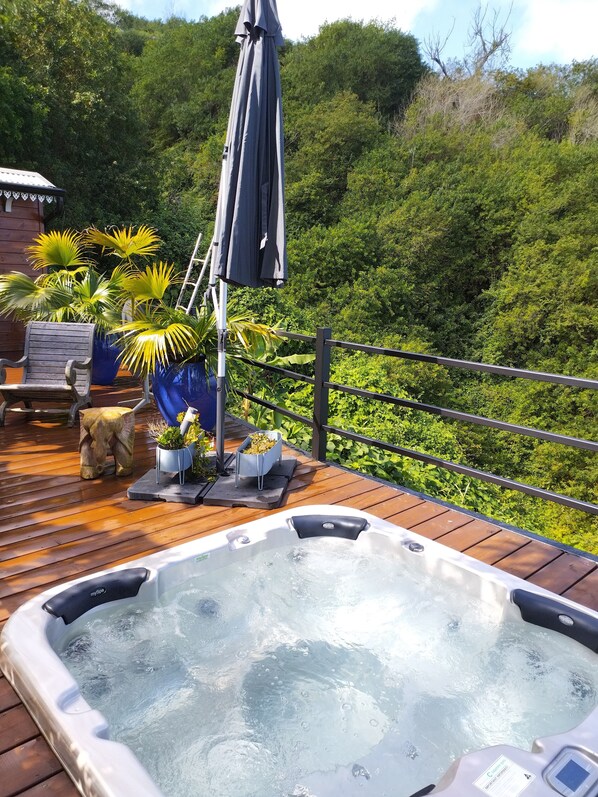 Outdoor spa tub