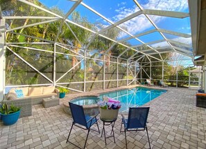 Outdoor pool, a heated pool