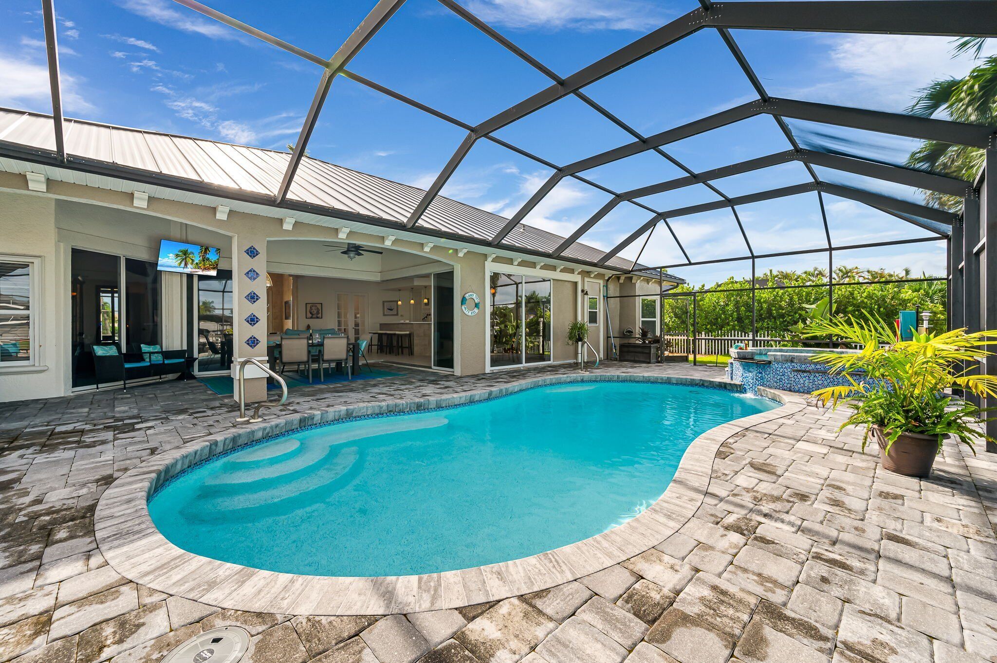 A heated pool