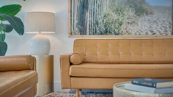 Smart TV, fireplace, video games, books