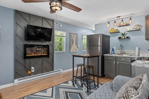 TV connectée, cheminée