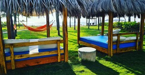 Terrace/patio - Beach Front Big House Punta Blanca, pool, jacuzzi, volleyball, pool slide  (Punta Blanca)