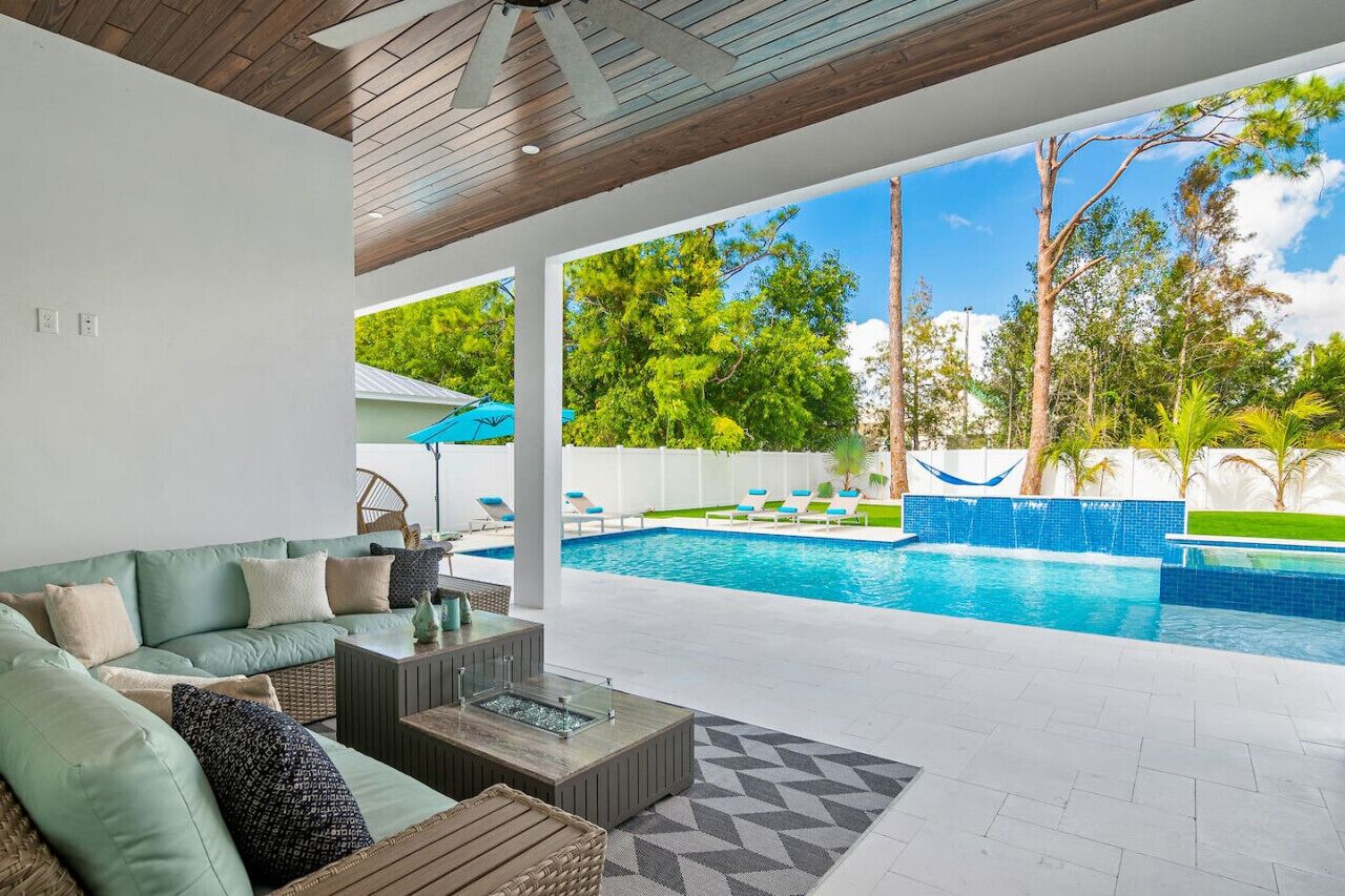 Piscine extérieure, piscine chauffée