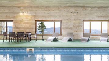 Indoor pool, a heated pool
