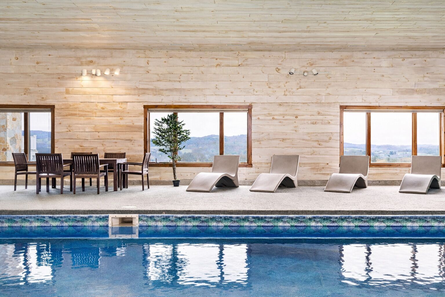 Indoor pool, a heated pool