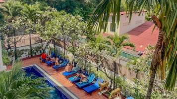 Una piscina al aire libre (de 09:00 a 21:00), tumbonas