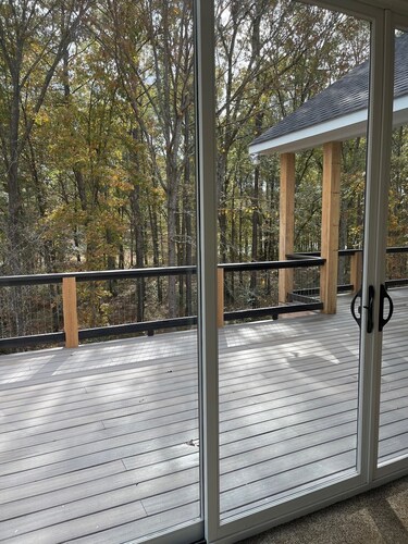 Beautiful luxury lake front home with private dock and outdoor fireplace