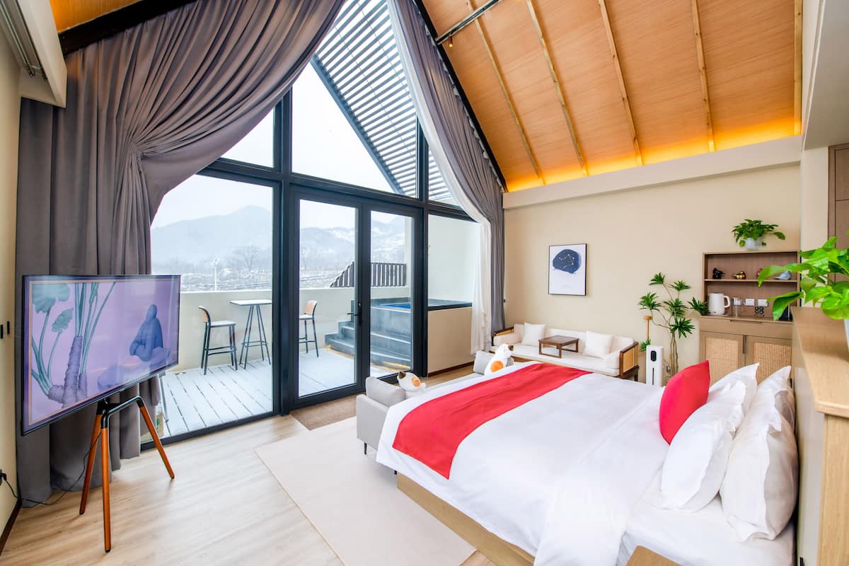 1 slaapkamer, luxe beddengoed, donzen dekbedden, individueel gedecoreerd