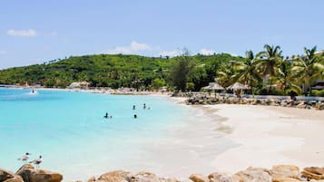 Sun-loungers, beach towels