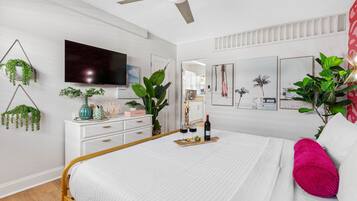 1 bedroom, iron/ironing board, travel crib, free WiFi