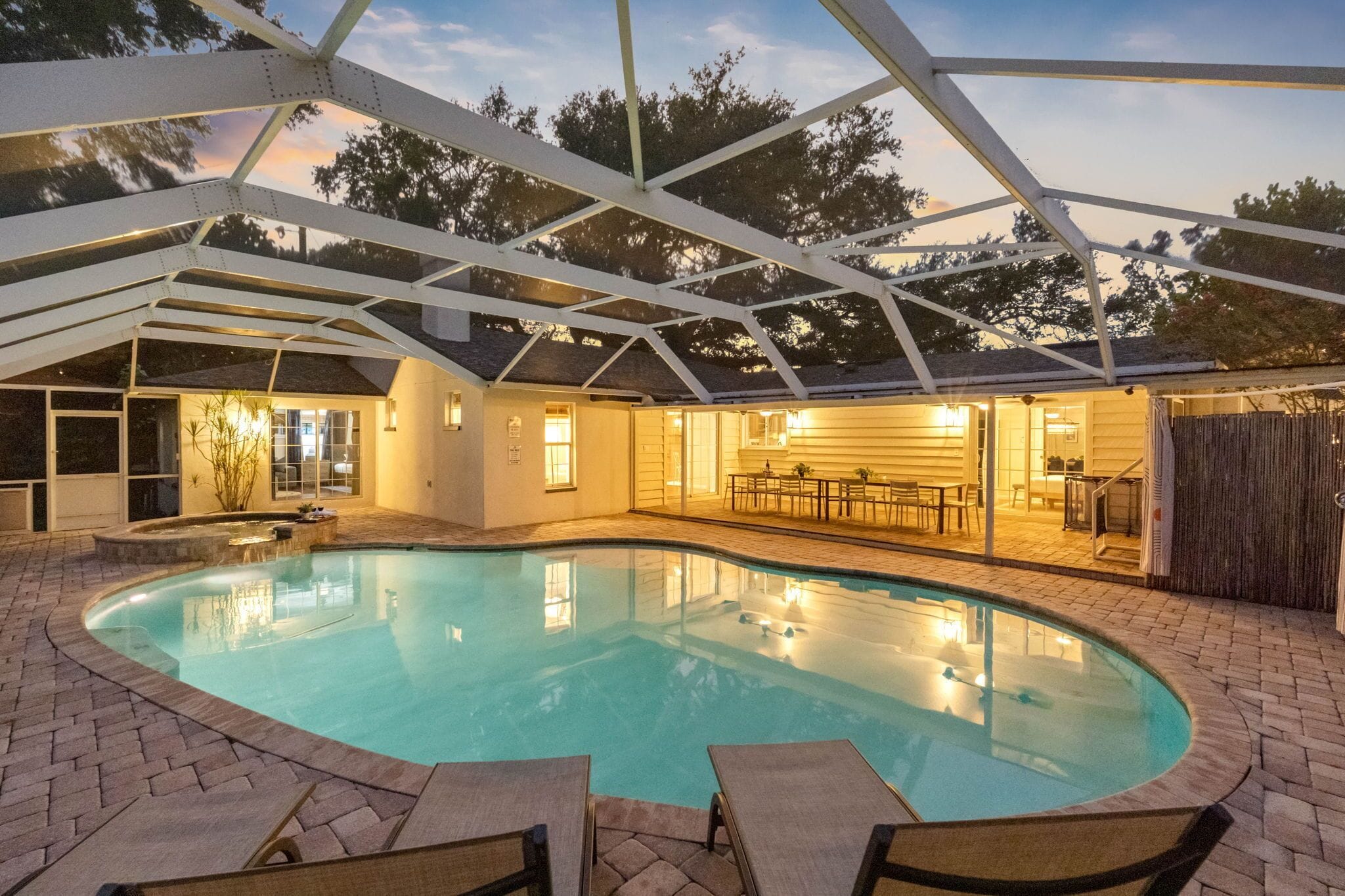A heated pool