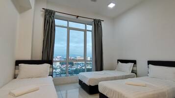 Individually decorated, desk, blackout curtains, soundproofing