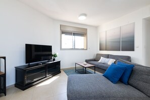 Luxury Apartment | Living area - Stylish & Cozy Seaview Vacation APT (Bat Yam)
