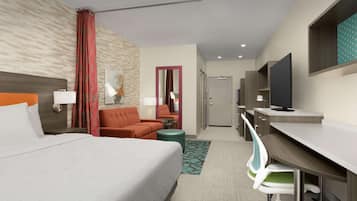 开间套房, 1 张特大床 | 免费婴儿床、床单