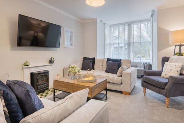 Télévision, cheminée