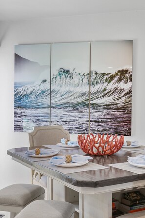 Dining - Sail Bay Dream | Rooftop Patio, Bay Views, AC, Garage, Pinball, Paddle Boards + Bikes (San Diego)