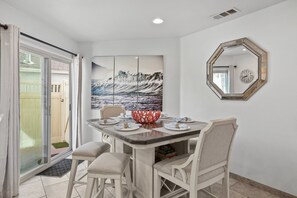 Dining - Sail Bay Dream | Rooftop Patio, Bay Views, AC, Garage, Pinball, Paddle Boards + Bikes (San Diego)