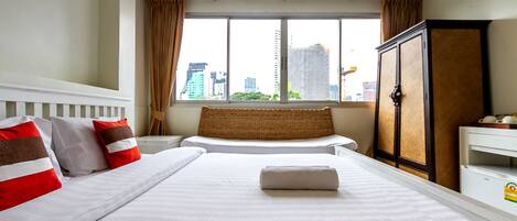 1 室のベッドルーム、アイロン / アイロン台、WiFi、ベッドシーツ