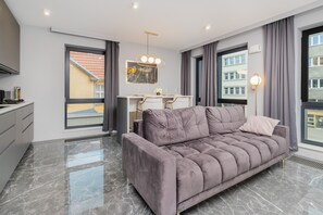 Apartment, 2 Bedrooms, Kitchen | Living room - Luxurious Apartment in Gdynia by Renters (Gdynia)