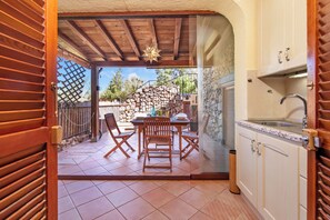 Familieleilighet, 1 soverom, terrasse (Giotto In Sardegna With Shared Pool) | Eget kjøkken