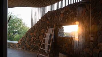 Superior Villa | Bathroom | Rainfall showerhead, designer toiletries, hair dryer, bathrobes