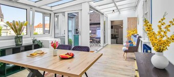4 Schlafzimmer, Wintergarten & Terrasse & Parkplatz, nahe Hbf