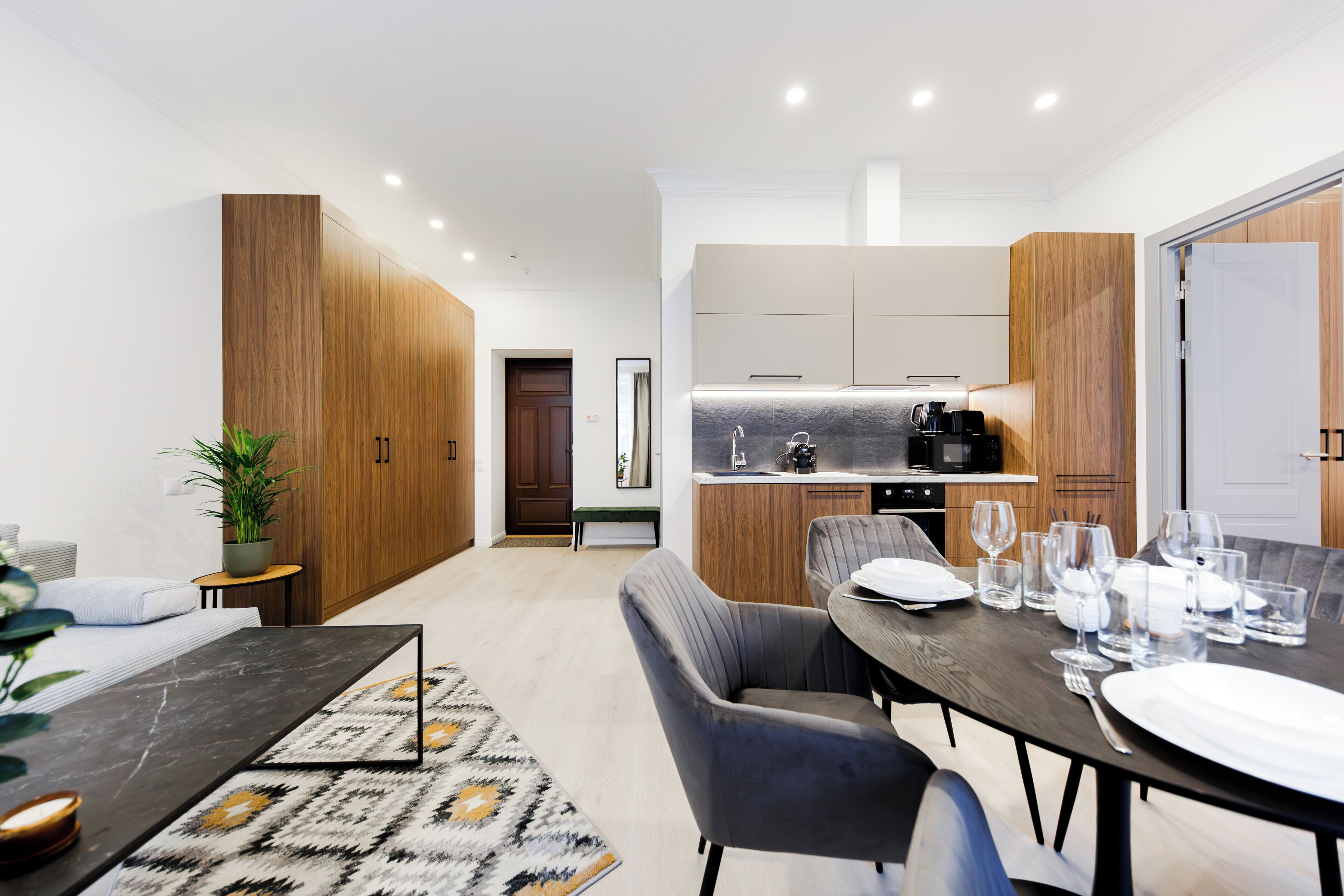 Basic Apartment | Living area | 40-inch Smart TV with cable channels