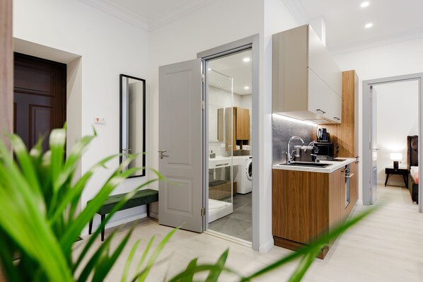 Superior Apartment, 1 Bedroom | Living area | 40-inch Smart TV with cable channels - RIGAAPARTMENT ELIZABETES 22 Aparthotel (Riga)