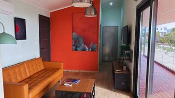 Smart TV, books, stereo