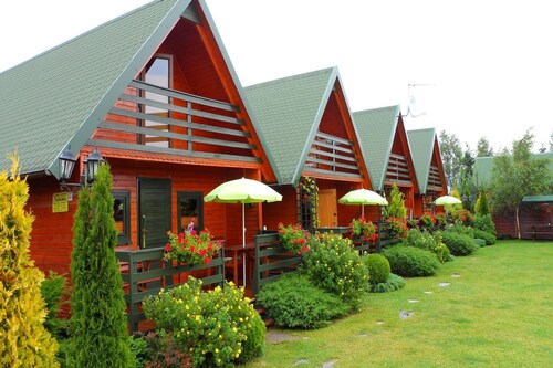 Two-story holiday homes close to the seaside beach