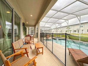 A heated pool - Luxury 6BR Home w/ Pool, Game Room & Theater (Championsgate)