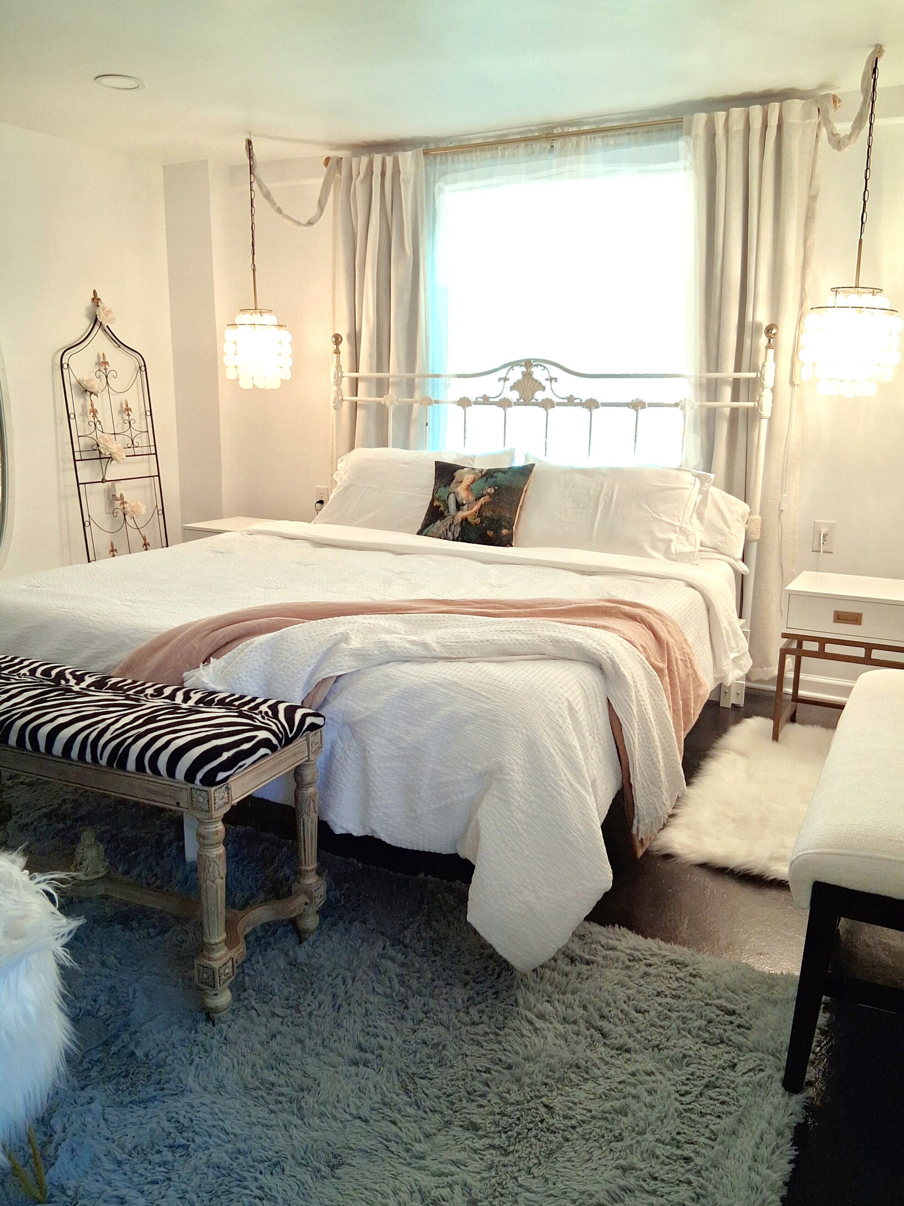 1 bedroom, desk, iron/ironing board, travel crib