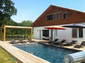 Outdoor pool, a heated pool - La Grange (Angresse)