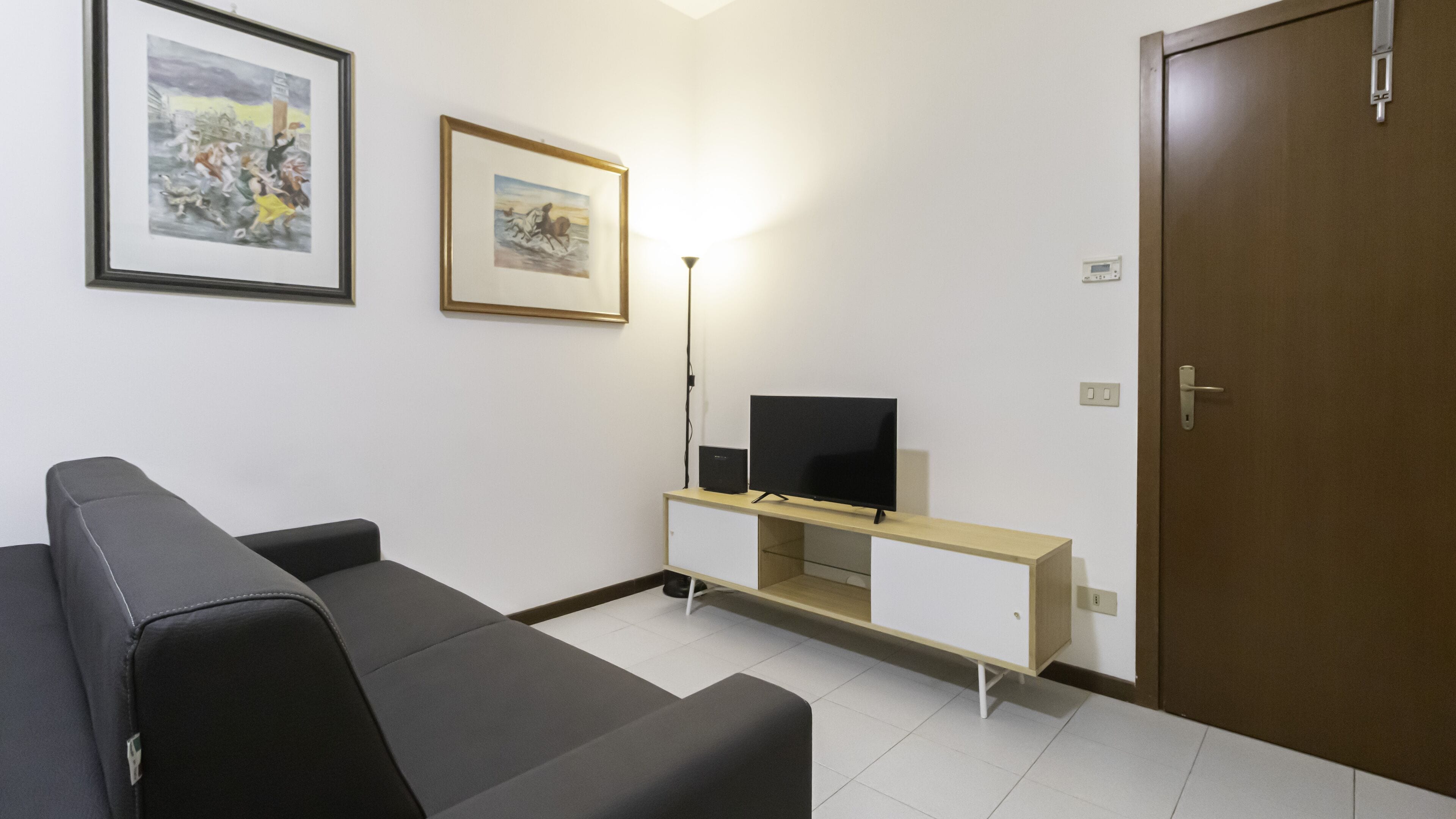 Lejlighed (1 Bedroom) | Opholdsområde | 55-tommers smart-tv med satellitkanaler