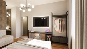 Habitació Deluxe | 1 dormitori, roba de llit d'alta qualitat i caixa forta a l'habitació 