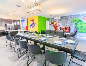 Dining - 12 BR Disney Resort Home - Sleeps 30! Themes! GameRoom! Pool/Spa!  (Kissimmee)
