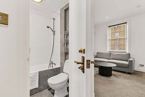 Shower, eco-friendly toiletries, soap, shampoo