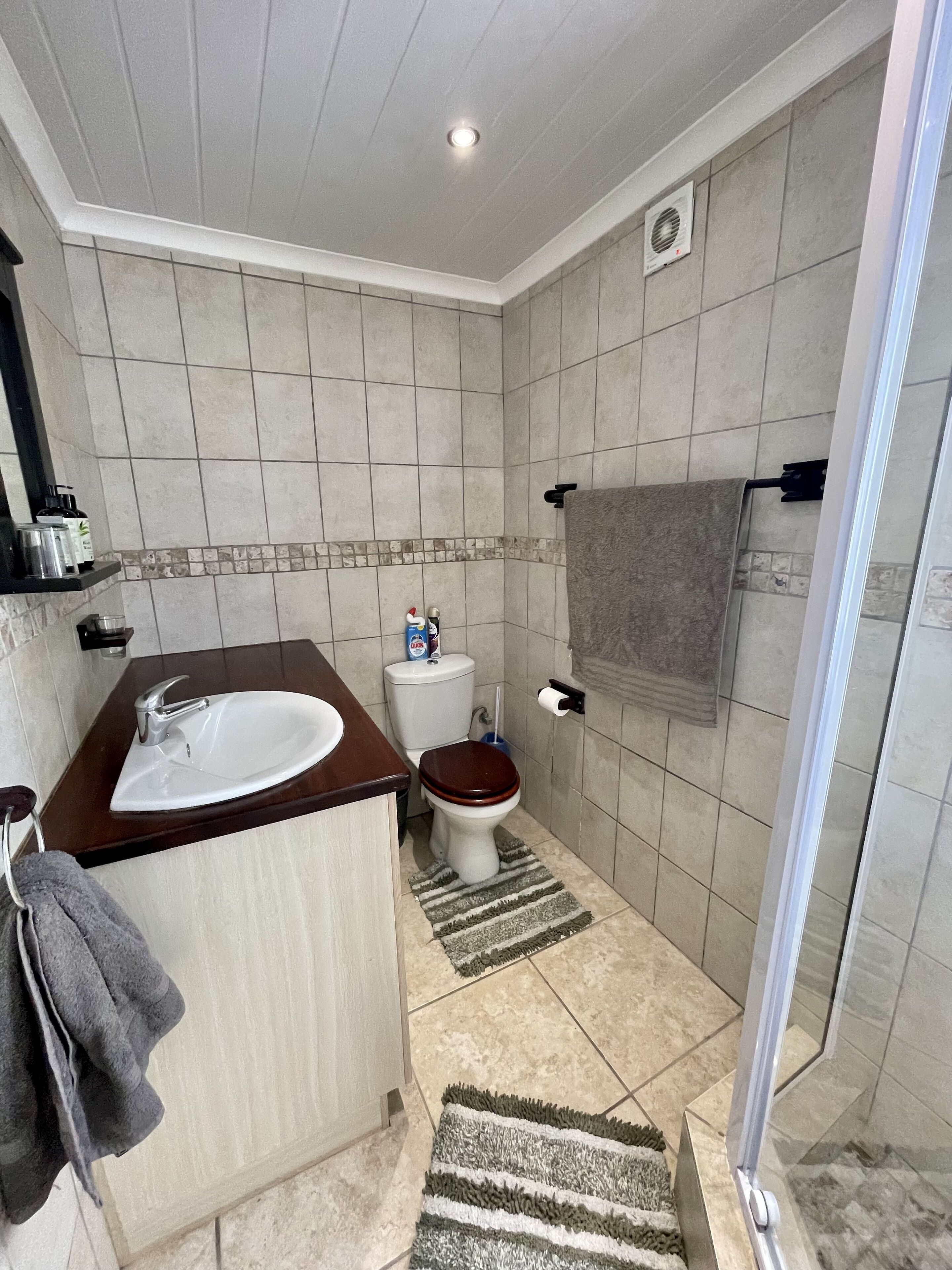 Towels, soap, toilet paper