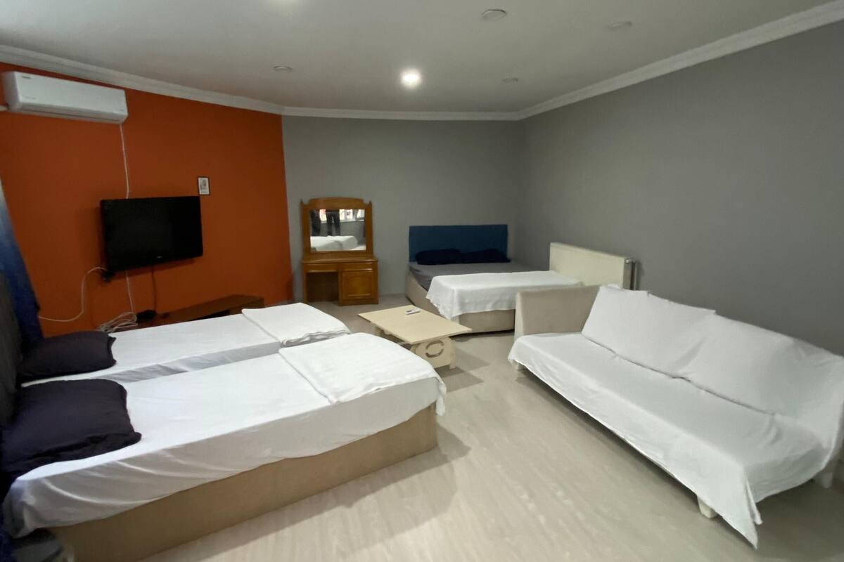 Deluxe Room | Living area | 32-inch Smart TV with satellite channels