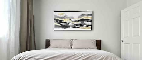 2 室のベッドルーム、アイロン / アイロン台、WiFi、ベッドシーツ