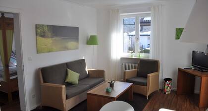 Ferienwohnung Wiesengrün.Sonniges Apartment mit Balkonblick auf den Wetterstein