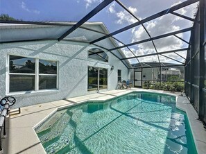 Una piscina riscaldata