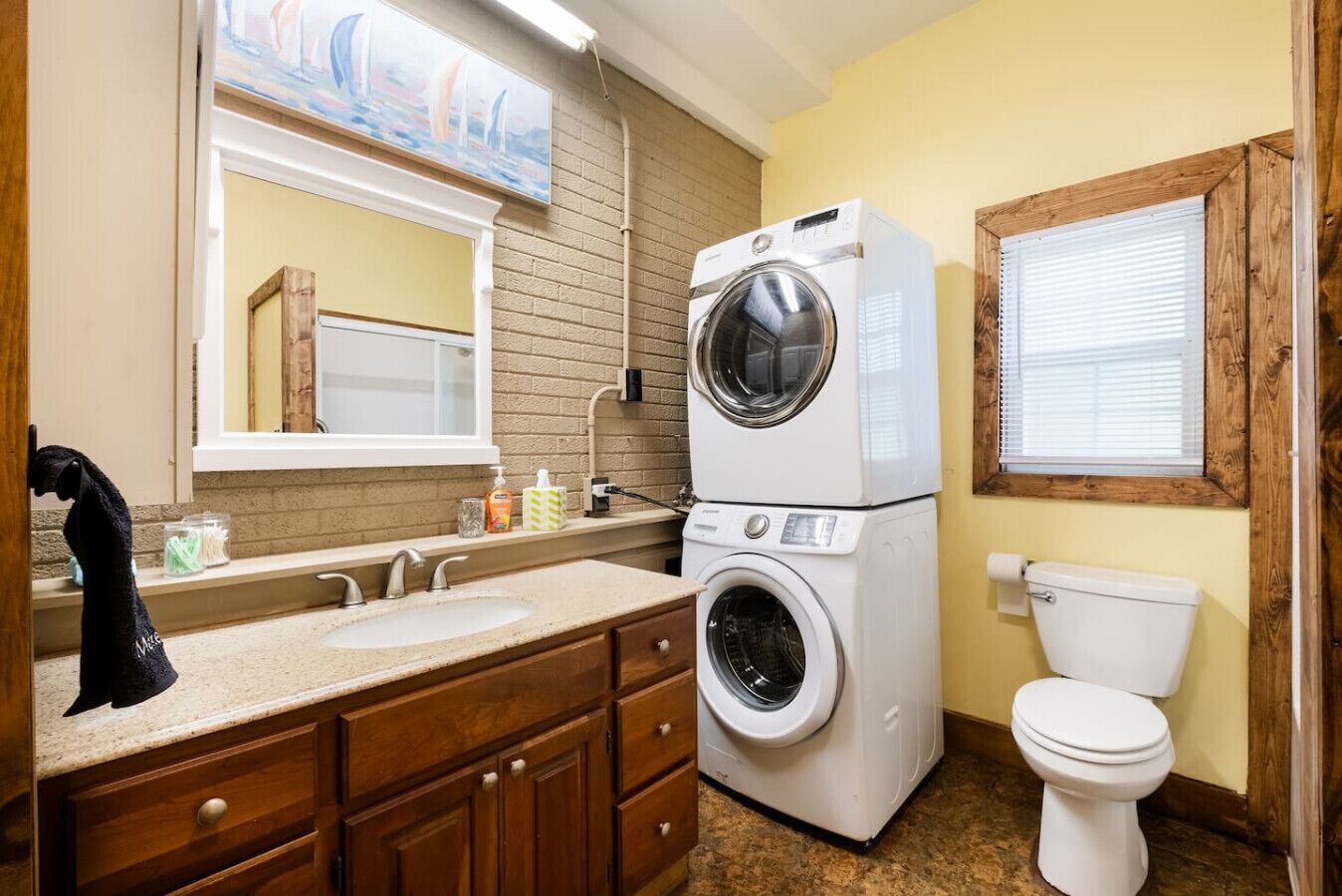 Hair dryer, towels