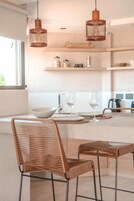 Superior Room | Private kitchen | Mini-fridge, oven, stovetop, espresso maker