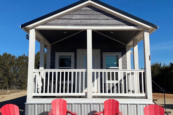 Large covered porch & private places to sit.