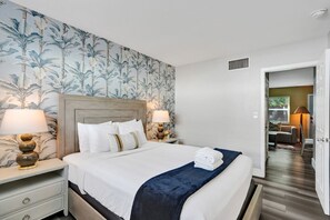 1 bedroom, iron/ironing board, travel crib, WiFi