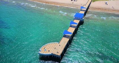Waves: Beach Town 2BR Apartment With Balcony