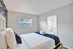 1 bedroom, desk, iron/ironing board, travel cot